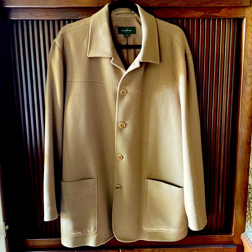 Ermenegildo Zegna Vicuña Brown 100% Cashmere Unstructured Car Coat